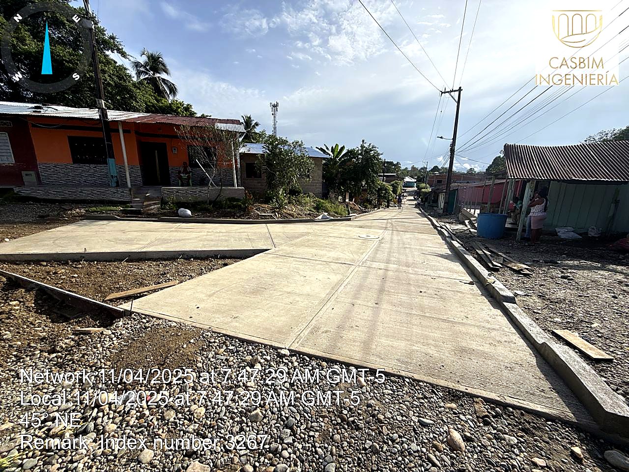 Fotografia de obra para Puerto Claver: pavimento y redes